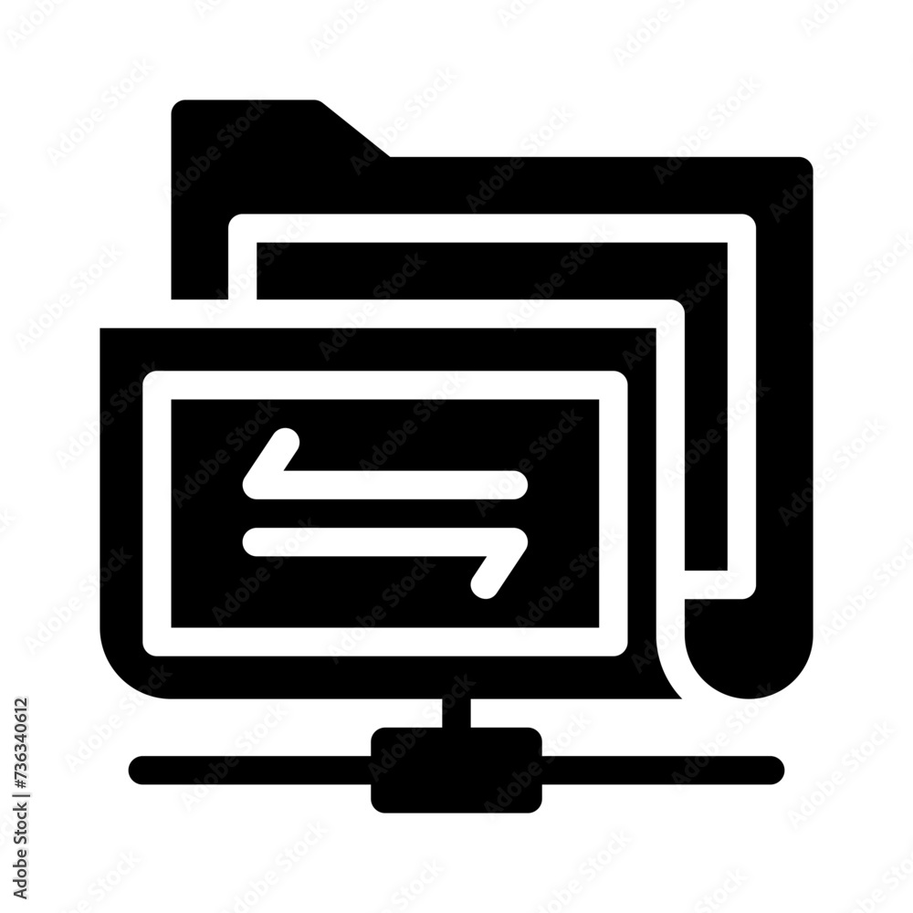 Fototapeta premium file sharing glyph icon