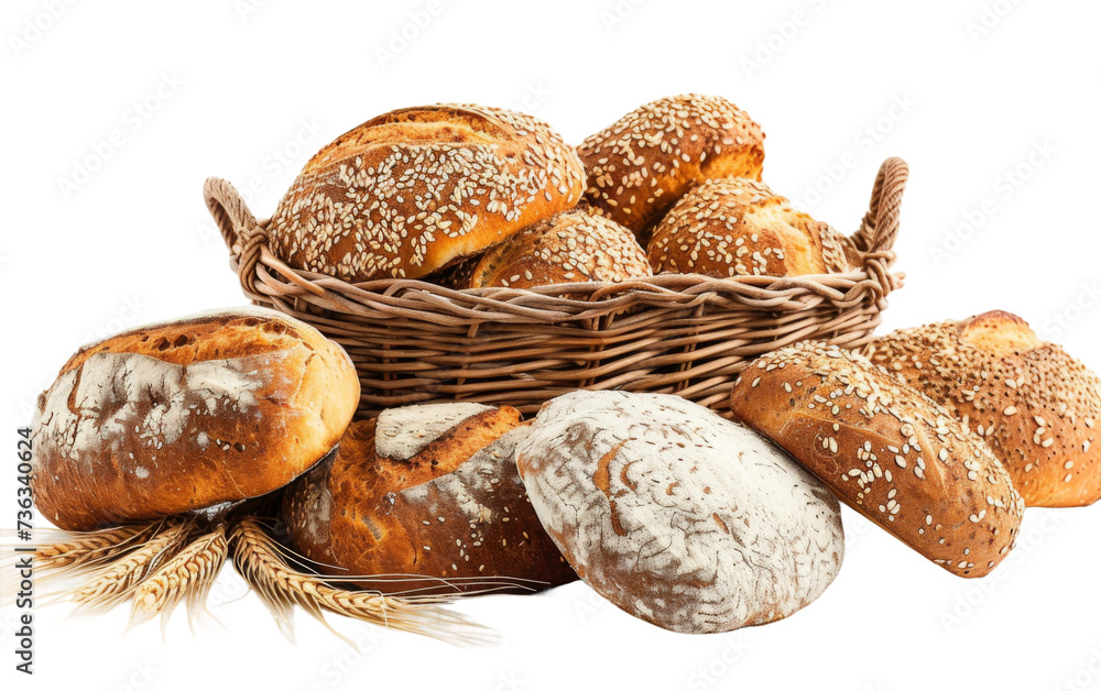 Celebrating World Food Day with Freshly Baked Bread On Transparent Background.