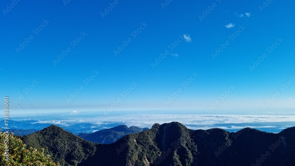 Vista panorámica desde la cima del Volcán Barú en panama.