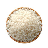 White rice in a bowl isolated on transparent background, png