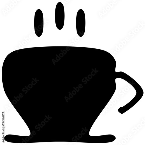 coffee vector icon - simple round curve