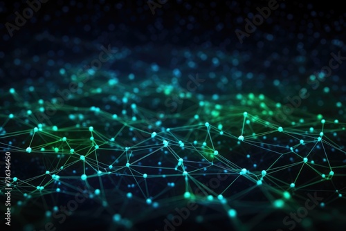 Connection structure. 3d rendering , Abstract polygonal space low poly dark background with connecting dots and lines. Connection structure. 3d rendering, Ai generated