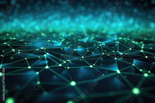 Connection structure. 3d rendering, Abstract technology background with connecting dots and lines. 3D Rendering, Ai generated