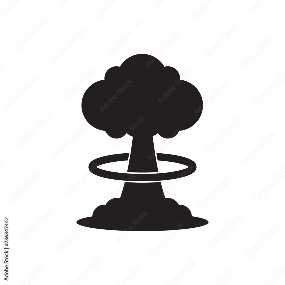 Nuclear explosion icon design Nuclear explosion icon design