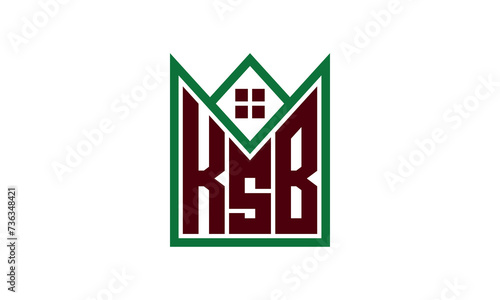 KSB initial letter real estate builders logo design vector. construction ,housing, home marker, property, building, apartment, flat, compartment, business, corporate, house rent, rental, commercial