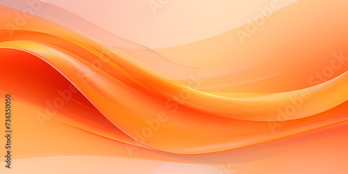  3D orange abstract wave background bright minimal geometric Banner design template with energetic orange lines in an abstract style.