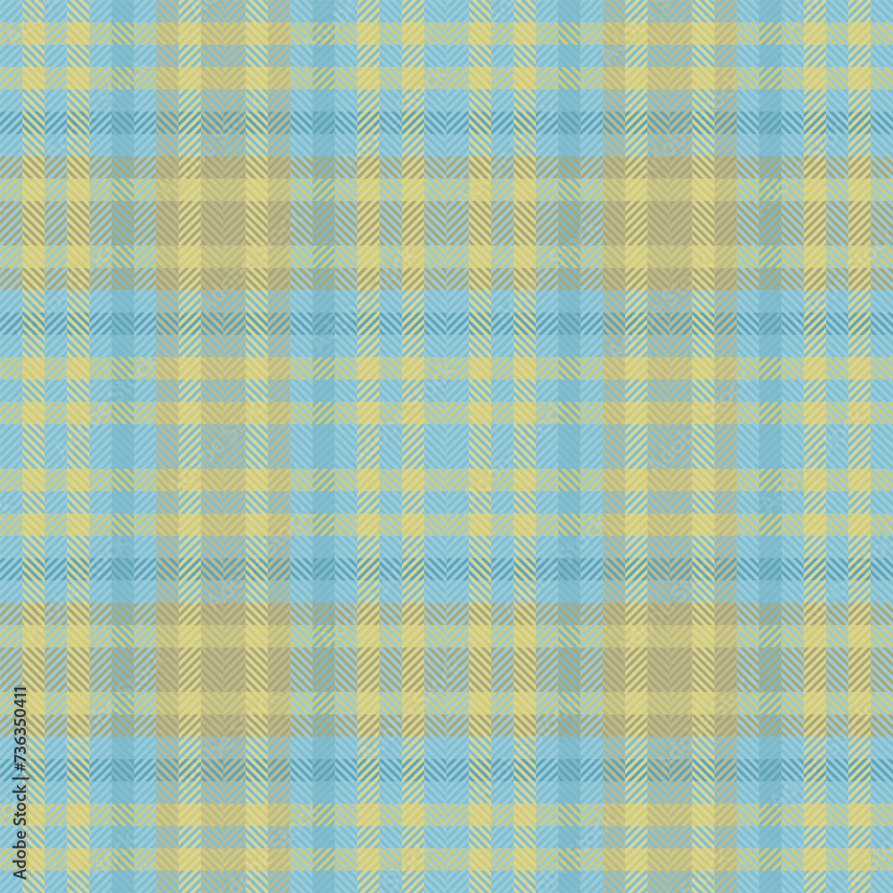 Cozy pattern texture seamless, interior textile fabric background. Repeating tartan check vector plaid in yellow and cyan colors. Cozy pattern texture seamless, interior textile fabric background. Repeating tartan check vector plaid in yellow and cyan colors.