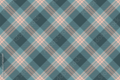 Tartan plaid background, diagonal check seamless pattern. Vector fabric texture for textile print, wrapping paper, gift card, wallpaper.
