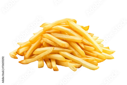 fries chips for serving looks tasty and delicious isolated on white background or png transparent background