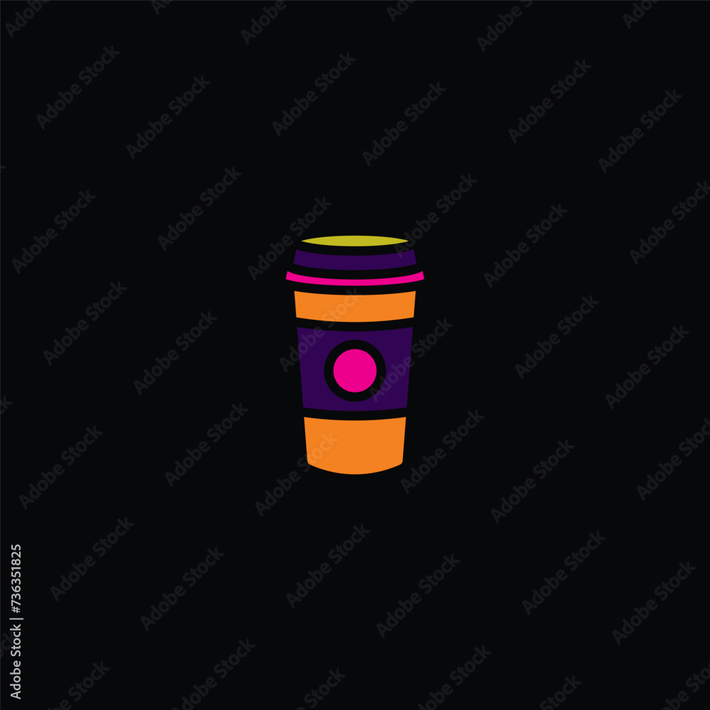 Original vector illustration. The icon of hot coffee in a paper cup. Original vector illustration. The icon of hot coffee in a paper cup.