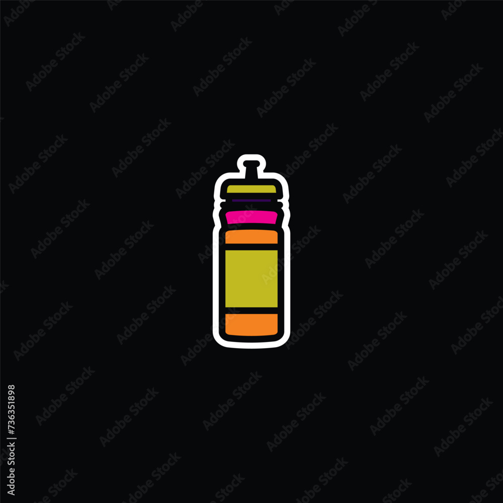 Original vector illustration. The icon of a sports water bottle. Original vector illustration. The icon of a sports water bottle.