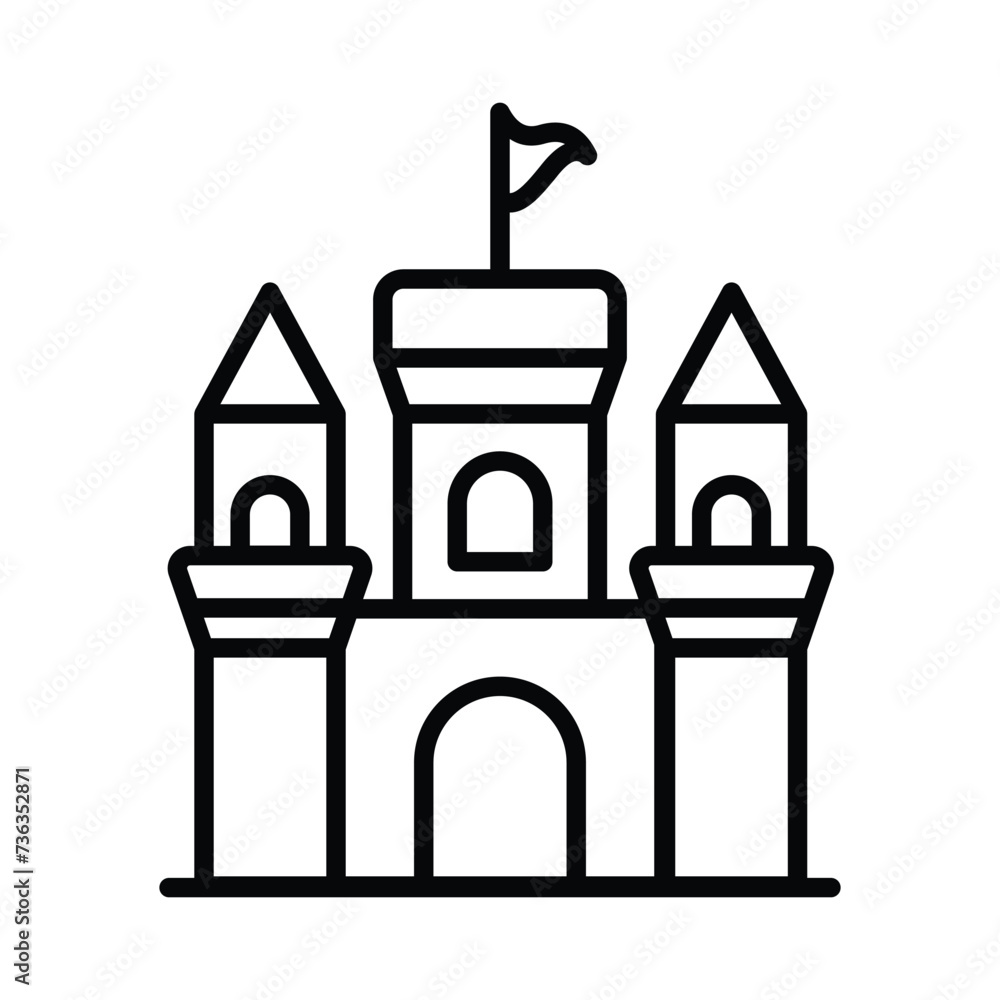 Castle Icon vector. Stock illustration.