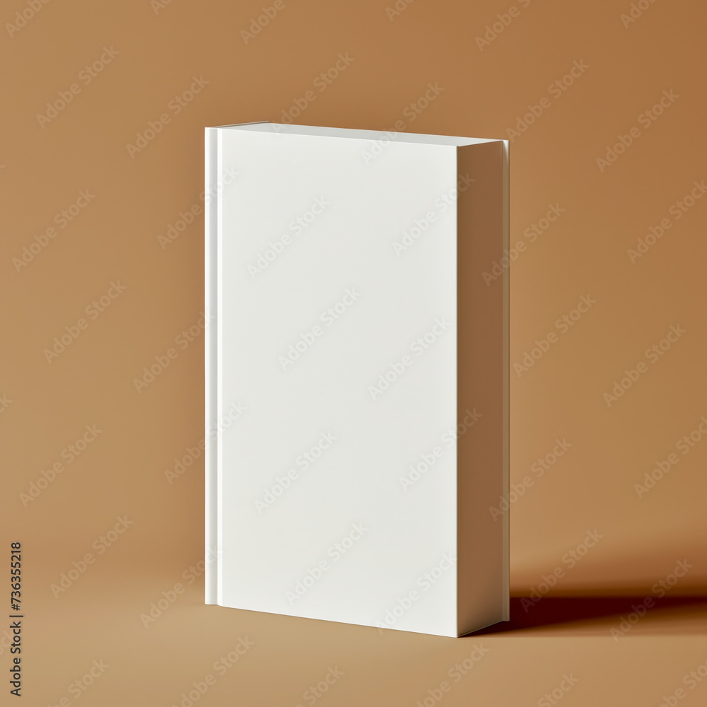 Mock up of blank magazine book on brown background Mock up of blank magazine book on brown background