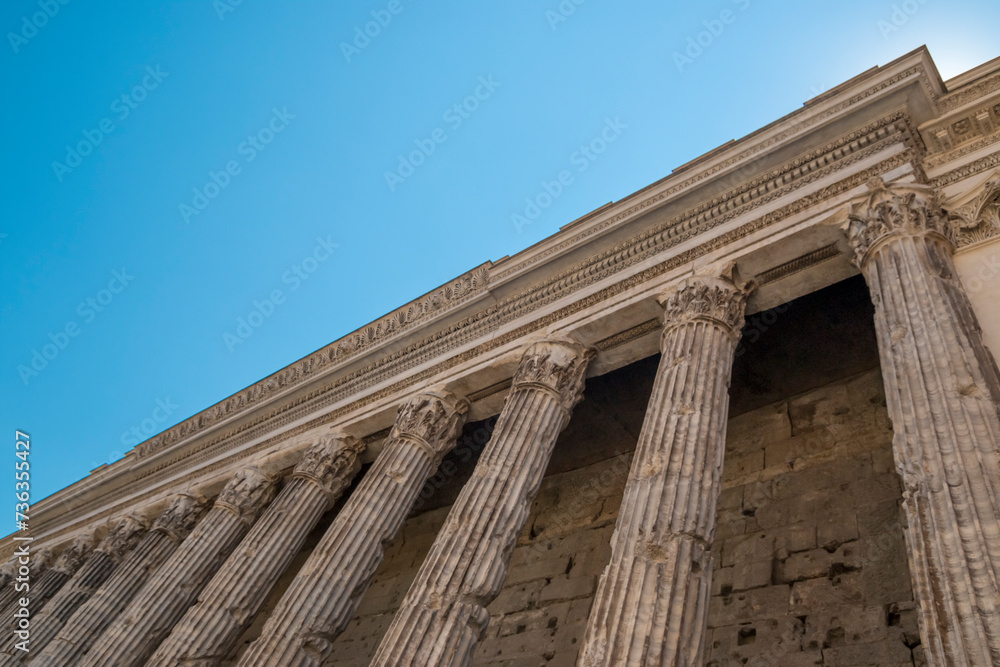 Ionian column capital, architectural detail.
