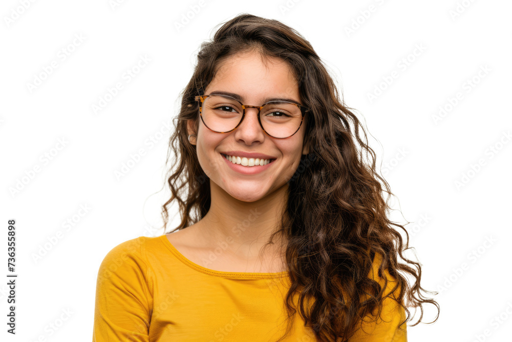 Fototapeta premium Young Uruguayan woman happy and smiling isolated