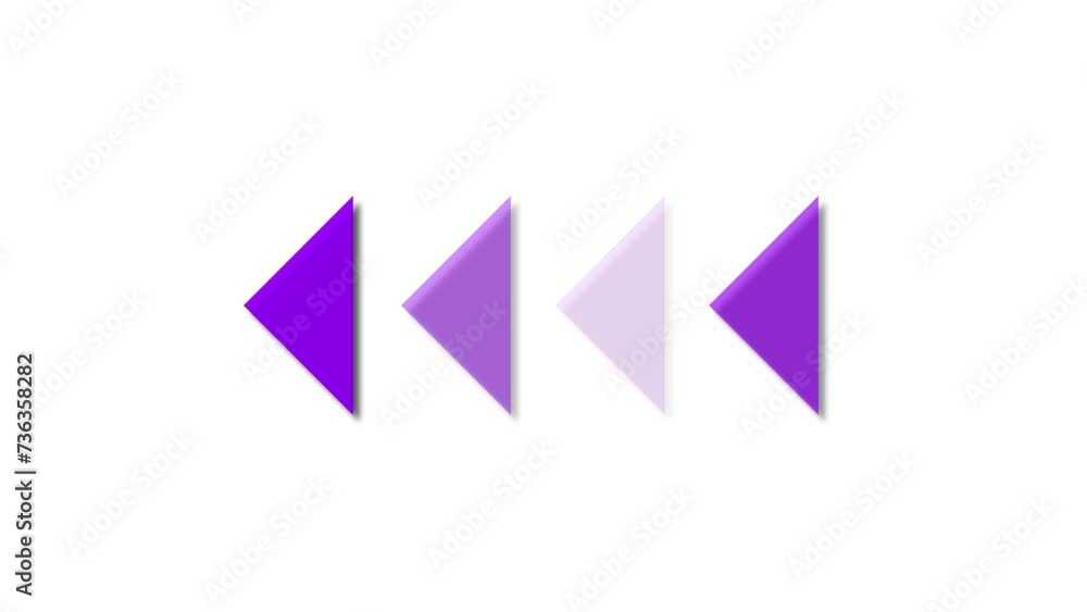 purple 3d shape directional arrow animation white background purple 3d shape directional arrow animation white background