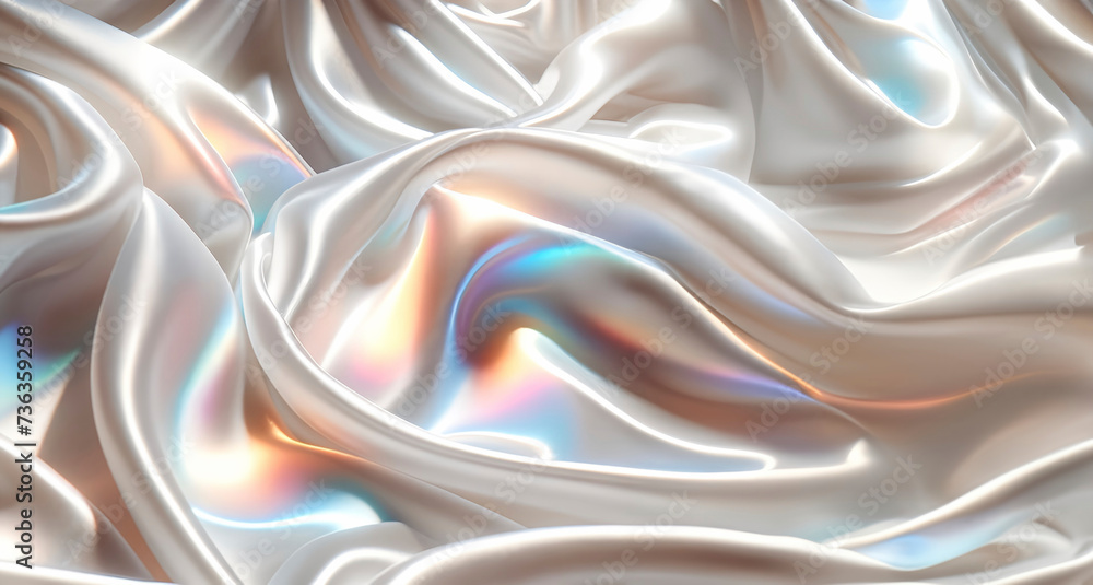 Background of soft and flowing silk fabric with a fantastic atmosphere. Generative AI. Background of soft and flowing silk fabric with a fantastic atmosphere. Generative AI.