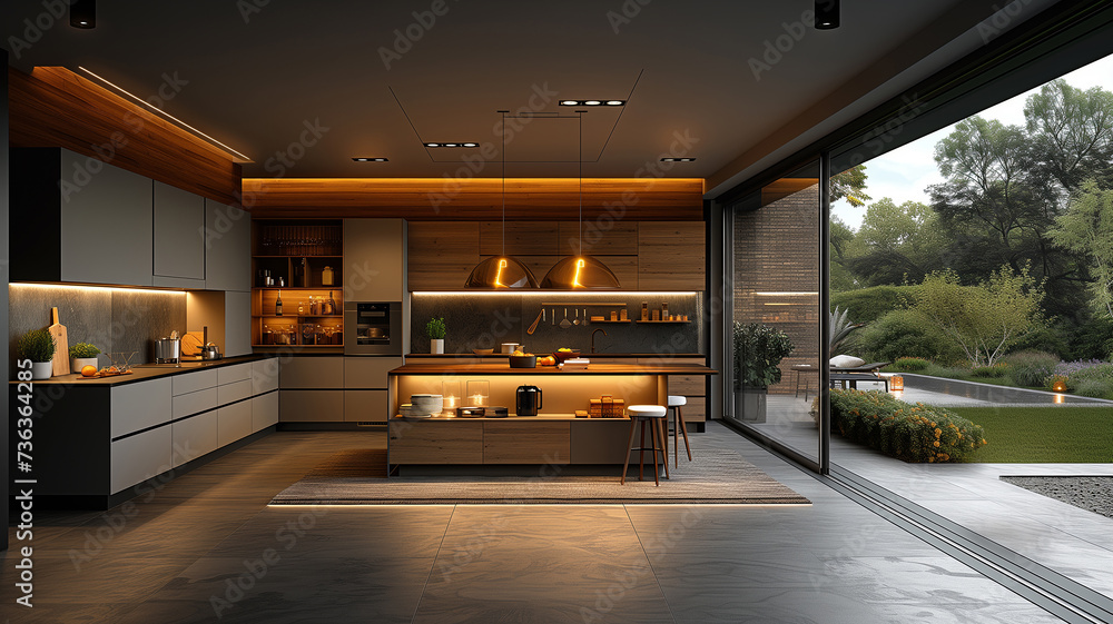 Inviting natural wood kitchen offering sense of comfort and serenity Inviting natural wood kitchen offering sense of comfort and serenity