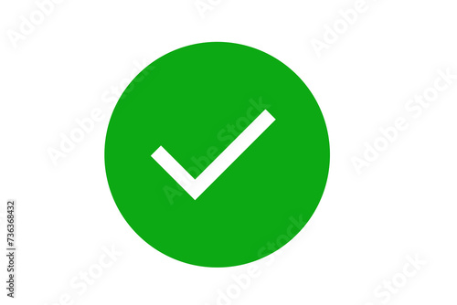 green Tick mark approved . Check mark icon symbols . symbol for website computer and mobile isolated on white background. green tick verified badge icon. Social media official account tick symbol photo