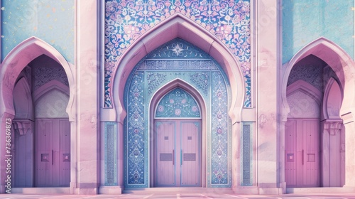 Islam people in ramadhan with a lantern on the mosque  food  happpy vibes  islamic and floating lantern background