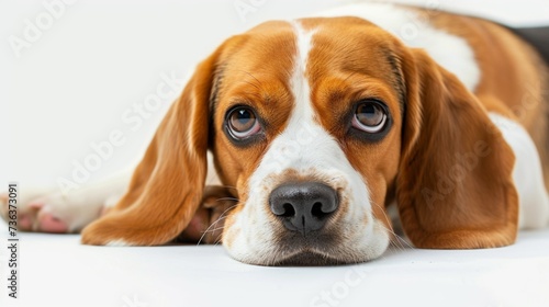 Beagle dog isolated on white background © Fanii