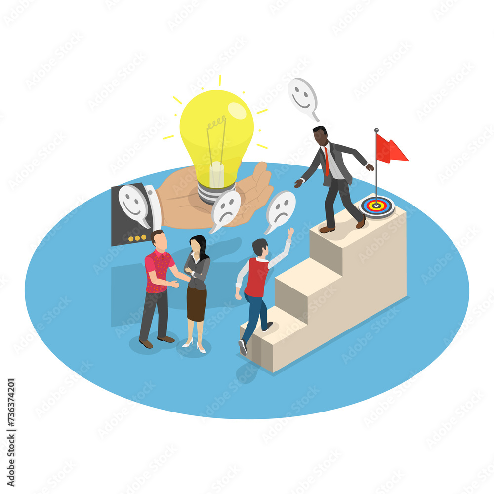 3D Isometric Flat Illustration of Charisma Benefits. Item 2 3D Isometric Flat Illustration of Charisma Benefits. Item 2