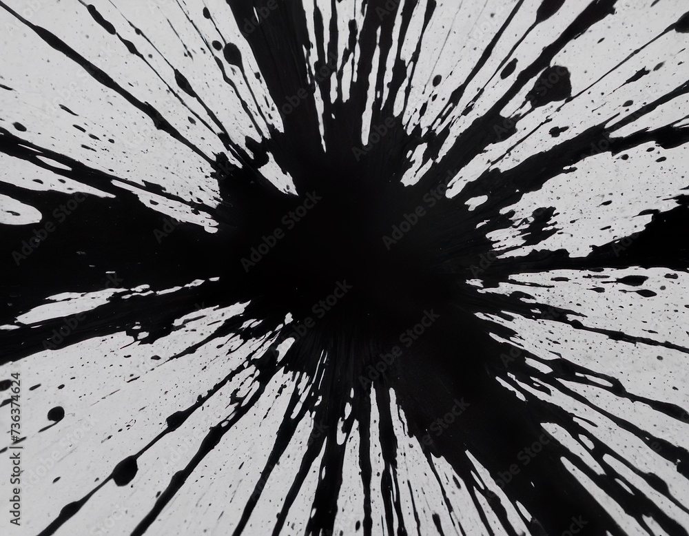 An abstract paint splatter frame in black and white. An abstract paint splatter frame in black and white.