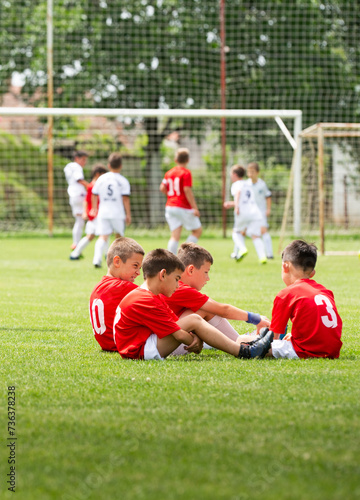 Kids soccer waiting