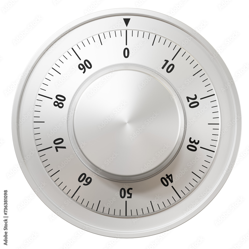 Closeup of the permutation lock of a safe. Isolated on transparent background, Front view Closeup of the permutation lock of a safe. Isolated on transparent background, Front view