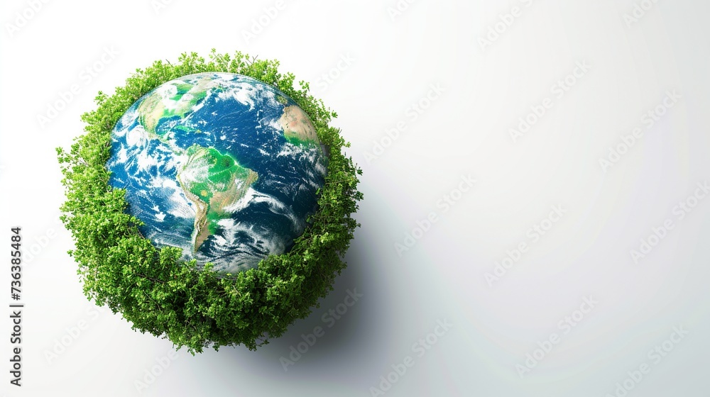 Green and White Textured Globe with Leaves Symbolizing Eco Sustainability Green and White Textured Globe with Leaves Symbolizing Eco Sustainability