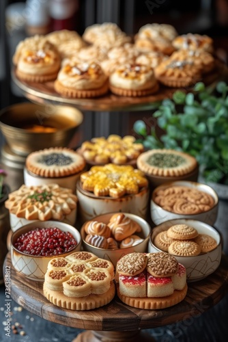 Various of Biscuit Cakes at the Bakery