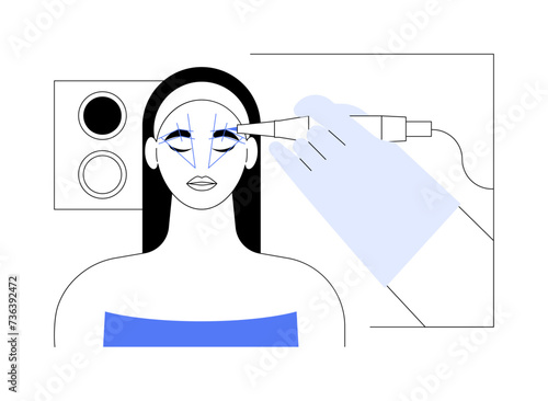 Permanent eyebrow isolated cartoon vector illustrations.