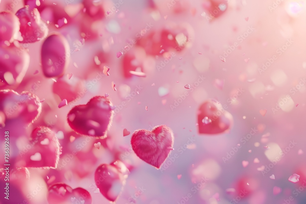 Dynamic 4K Animation: Graceful Display Of Flying Valentine Hearts On A Pink Background. Сoncept Nature Photography, Creative Food Styling, Urban Street Art, Fashion Editorial, Landscape Architecture