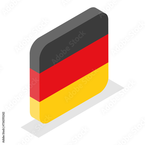 3D Isometric Flat Vector Set of German Symbols  Culture and Traditions. Item 3