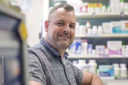 Dedicated Pharmacist Providing Expert Care, Promoting Community Health And Wellbeing Through Medication Dispensing. Сoncept Patient Education, Medication Management, Community Outreach