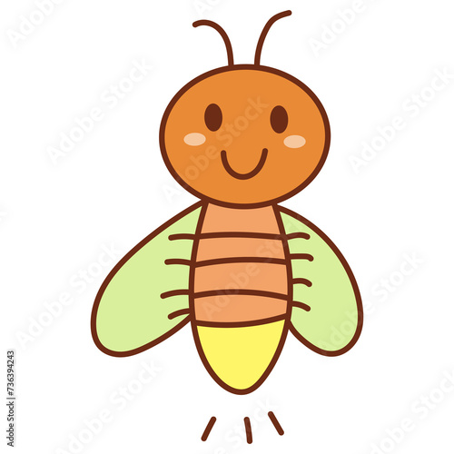 cute firefly cartoon doodle