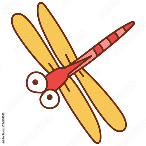 dragonfly cartoon doodle