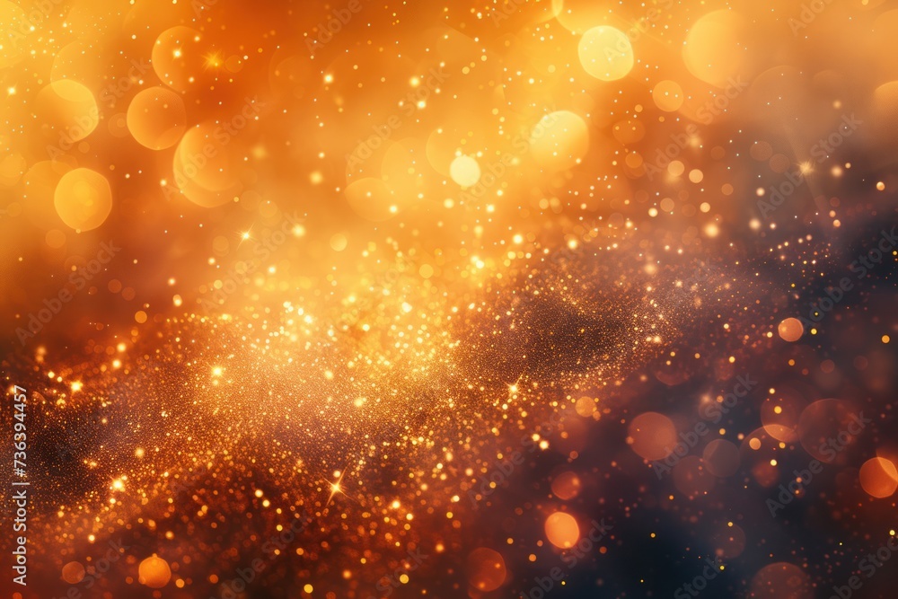 Obraz premium An enchanting and captivating image unfolds before our eyes, with a vibrant golden light that bathes a glittering background.