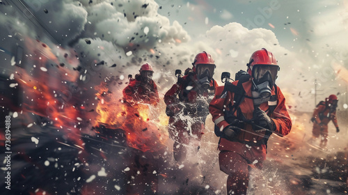 emergency response teams will conduct disaster preparedness drills. Creative Banner © Lansk