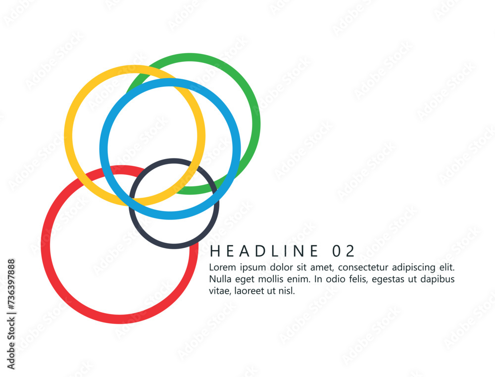 Olympic background . Colored rings on a white background. Abstract bright background for design. Olympic background . Colored rings on a white background. Abstract bright background for design.