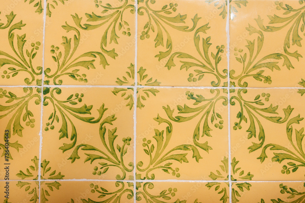 Fototapeta premium Background of the traditional ornate portuguese decorative tiles azulejos