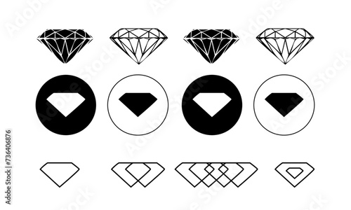 Dimond icon shape photo