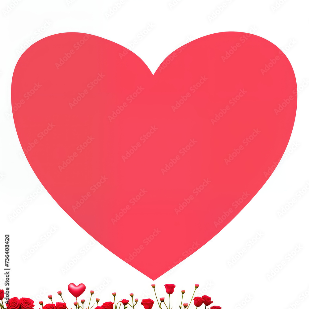 Heart. Valentine's card. Abstract illustration. AI generated.