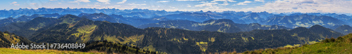 Panoramic view from the Hochgrat mountain near Oberstaufen photo