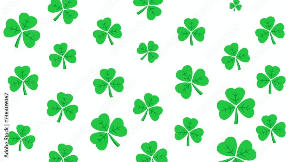 Clover to St. Patrick's Day, which moves quickly in one place. Background with clover Clover to St. Patrick's Day, which moves quickly in one place. Background with clover