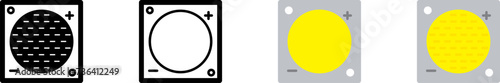  COB chip led icon , Vector illustration