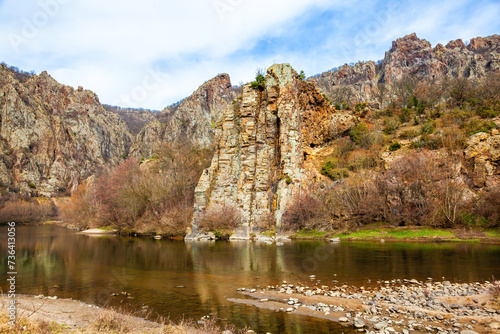 Scenary view of river Arda meanders at Rhodope mountains in Bulgaria