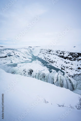 Frozen waterfall Iceland  © Bodien