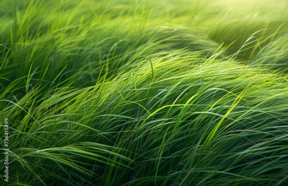 natural green grass in springtime