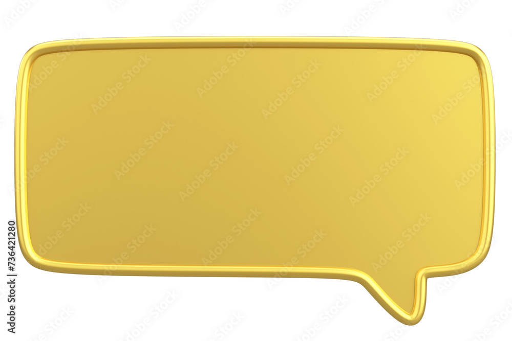 Speech Bubble. Text Box. 3D Illustration. Speech Bubble. Text Box. 3D Illustration.